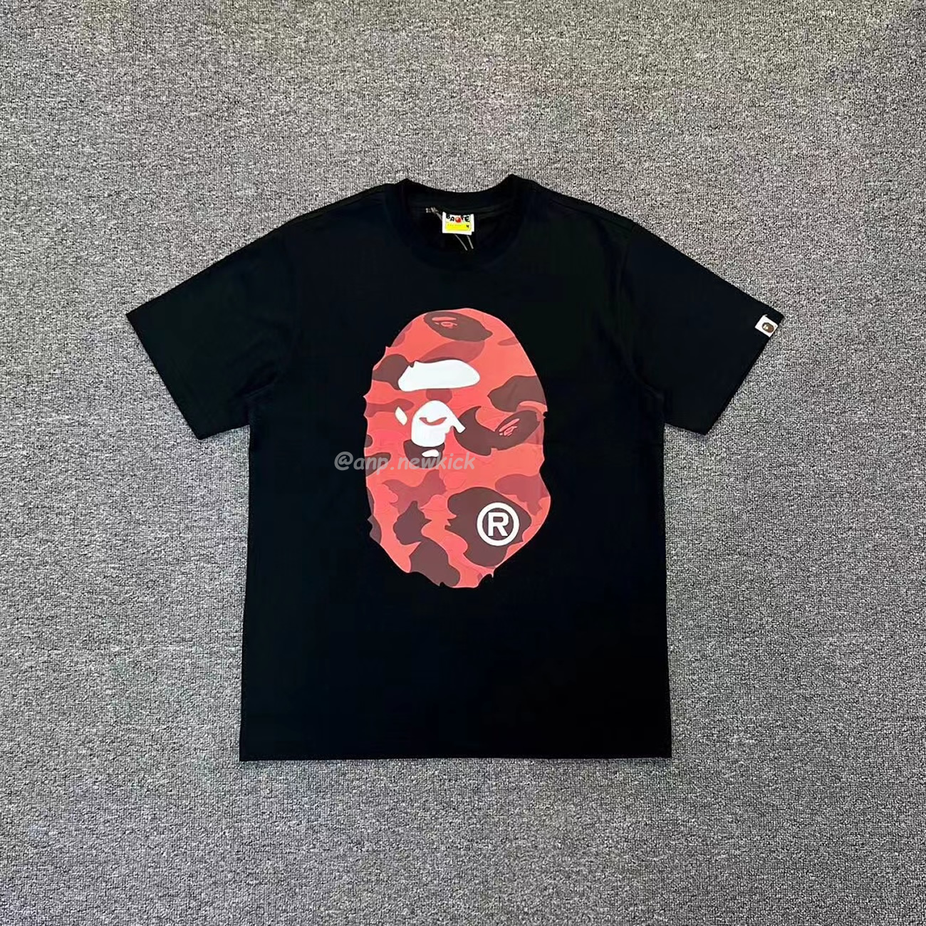 Bape Color Camo Big Ape Head Tee White Black White Green (9) - newkick.cc